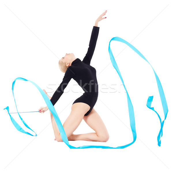 Belle gymnaste portrait jeunes femme blonde [[stock_photo]] © zastavkin