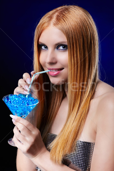 beautiful redhead girl  with gel balls Stock photo © zastavkin