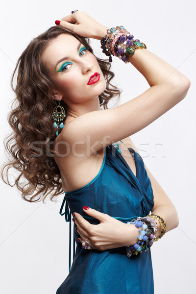 Belle brunette jeunes femme posant [[stock_photo]] © zastavkin