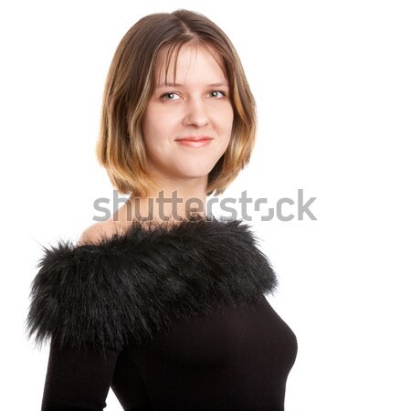 Smiling brunette woman Stock photo © zastavkin