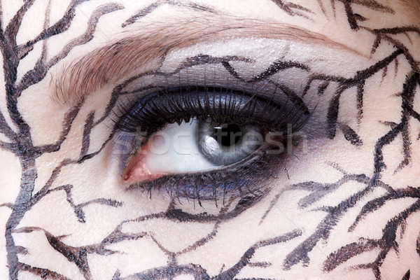 Meisjes oog meisje ogen Stockfoto © zastavkin