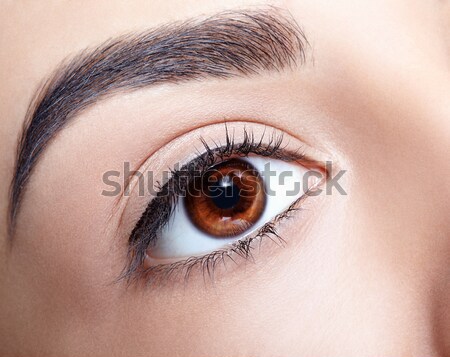 Foto stock: Ninas · ojo · primer · plano · retrato · hermosa · mujer