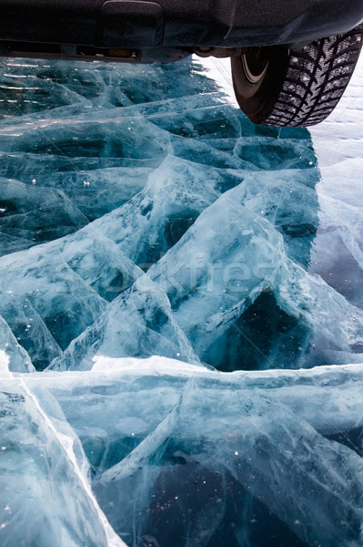 Car on ice Stock photo © zastavkin