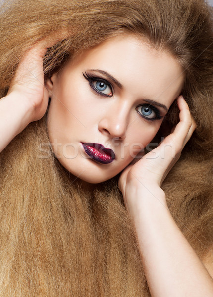 Stock photo: Redhead woman with long hair