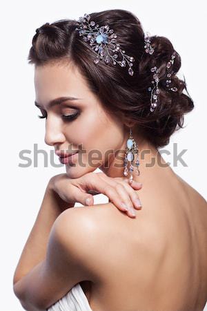 woman with creative hairdo Stock photo © zastavkin