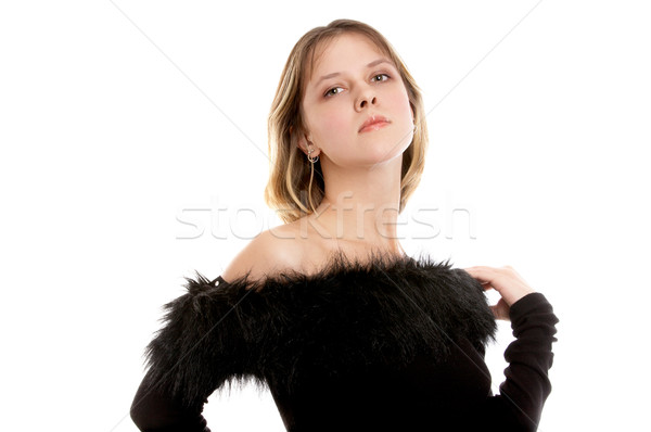 Pretty brunette woman Stock photo © zastavkin