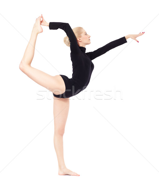 beautiful blonde gymnast Stock photo © zastavkin