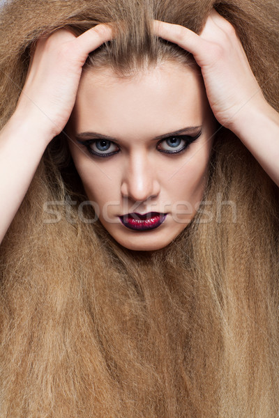 Stock photo: Redhead woman with long hair