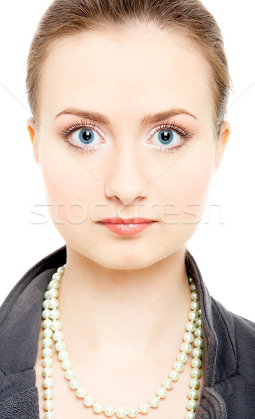 Bastante nina retrato hermosa niña blanco moda Foto stock © zastavkin