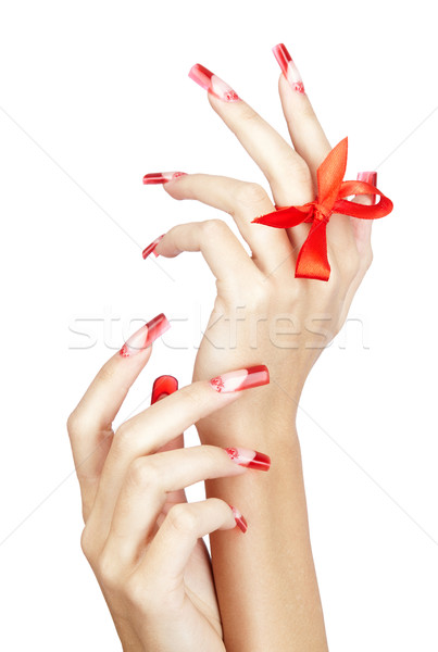 Acrylic nails manicure Stock photo © zastavkin