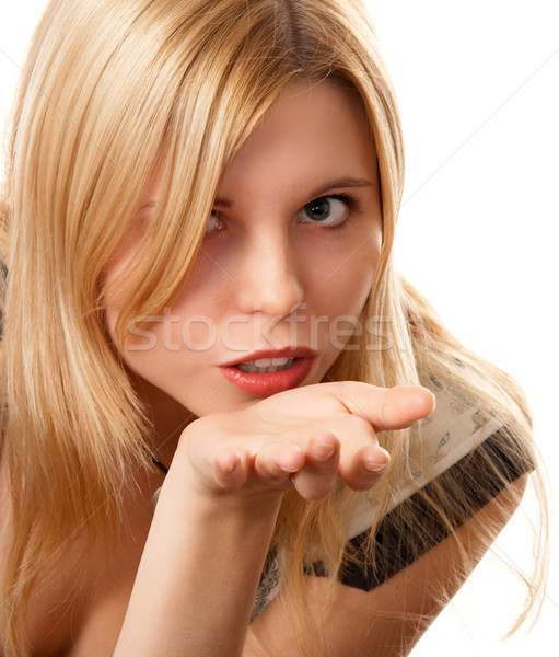 Pretty blonde girl Stock photo © zastavkin