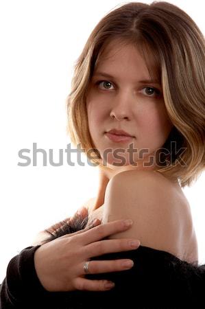 Pretty brunette woman Stock photo © zastavkin