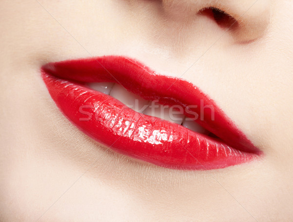 Stock photo: lips zone makeup