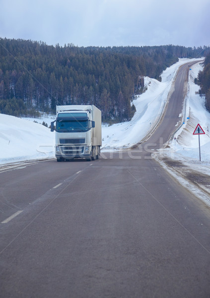 Winter road Stock photo © zastavkin