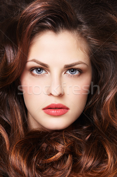 Woman with long brown hairs Stock photo © zastavkin
