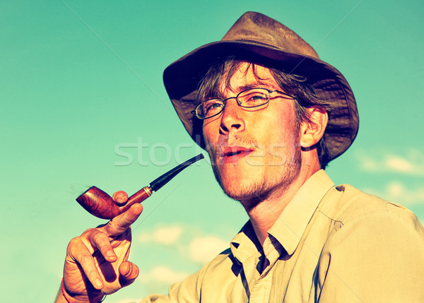 Smoking man Stock photo © zastavkin