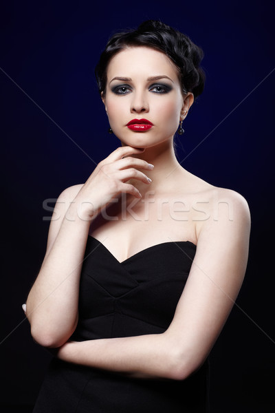 Stock photo: beautiful brunette woman