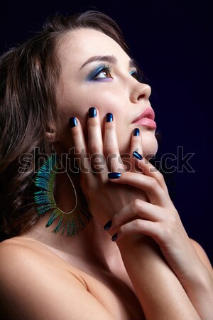 beautiful brunette Stock photo © zastavkin