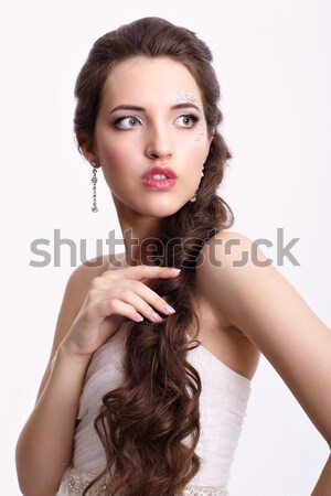 girl with creative hair-do Stock photo © zastavkin