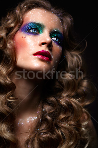 Shining face makeup Stock photo © zastavkin