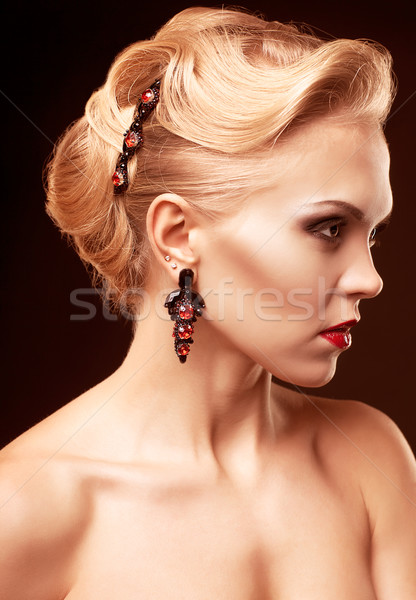 темно молодые моде модель красный Сток-фото © zastavkin
