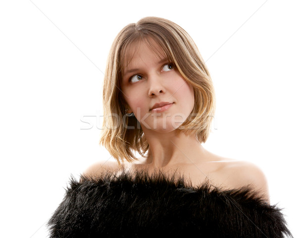 Pretty brunette woman Stock photo © zastavkin