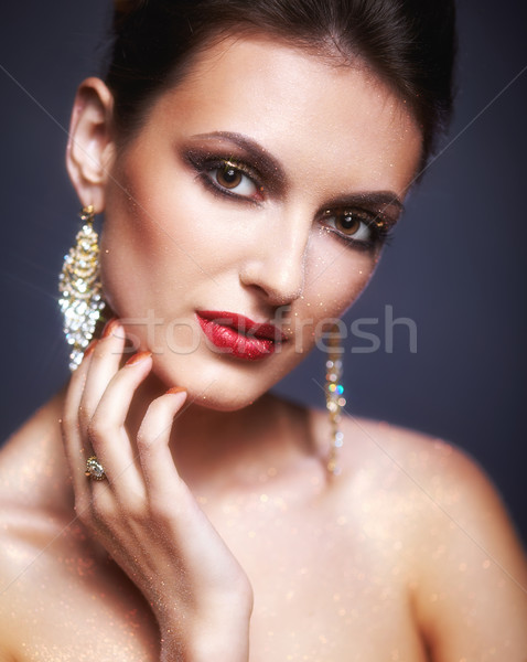 Shining face makeup Stock photo © zastavkin