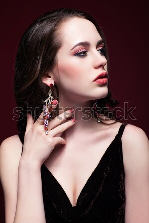 beautiful brunette woman Stock photo © zastavkin