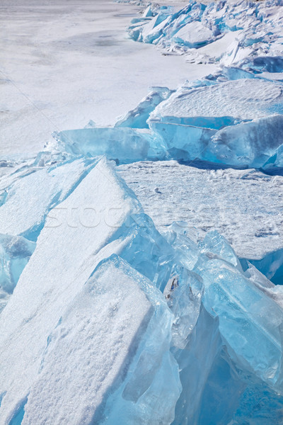Zimą jezioro zewnątrz widoku zamrożone krajobraz Zdjęcia stock © zastavkin