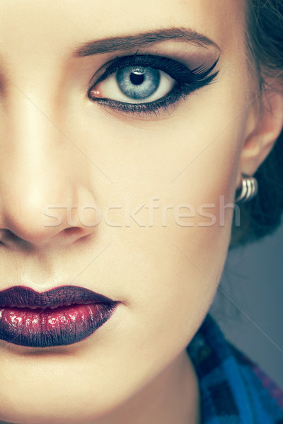 woman face make-up Stock photo © zastavkin