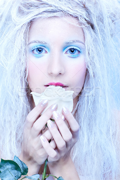 Foto d'archivio: Congelato · fata · primo · piano · ritratto · bella