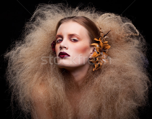 Halloween Beauty woman makeup Stock photo © zastavkin