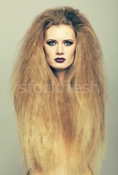 Stock photo: Redhead woman with long hair