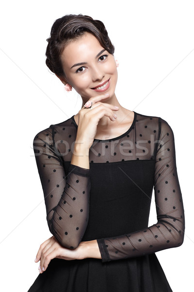 Young woman in vintage dress Stock photo © zastavkin