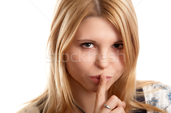 Silence sign Stock photo © zastavkin