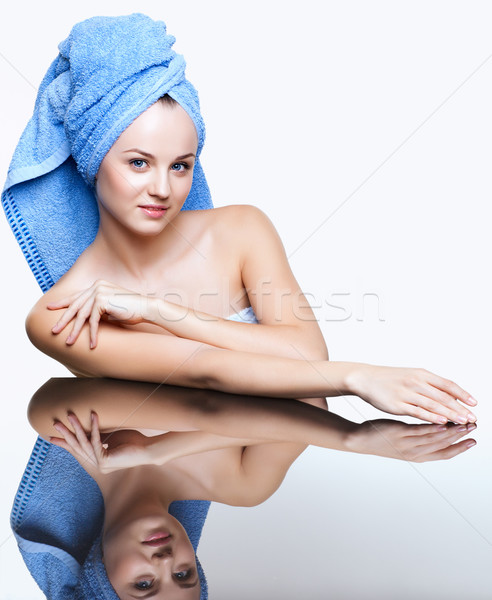 Spa woman over mirror table  Stock photo © zastavkin