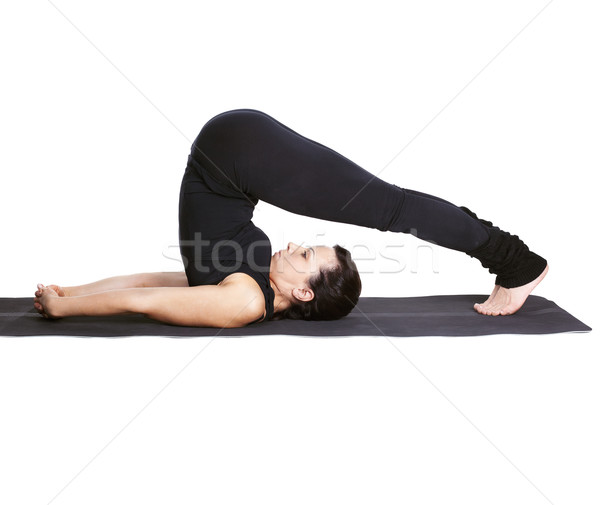 Jóga portré gyönyörű nő edz testmozgás eke Stock fotó © zastavkin