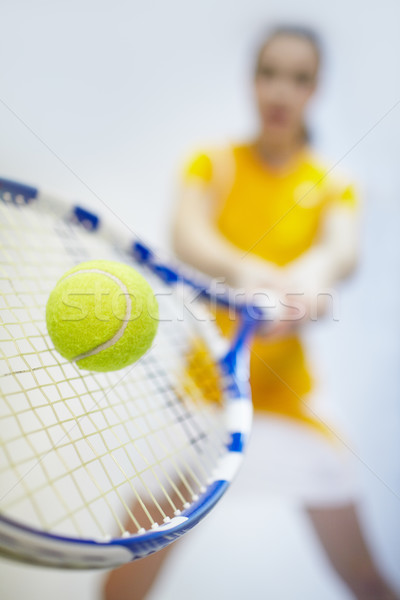 girl tennis player Stock photo © zastavkin