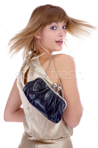 model with little bag Stock photo © zastavkin