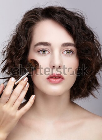 Shining woman face makeup  Stock photo © zastavkin