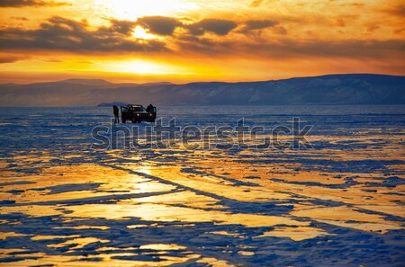 Winter sunset over Baikal lake Stock photo © zastavkin