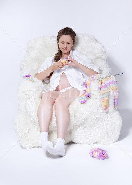 妊婦 肖像 小さな 美しい 白 ストックフォト © zastavkin