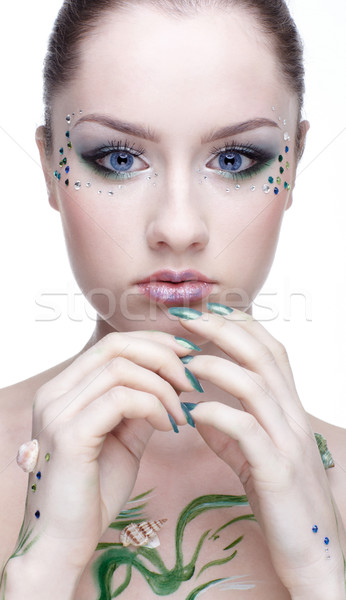 beautiful mermaid girl Stock photo © zastavkin