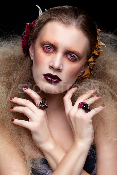 Halloween beauté femme maquillage style fille [[stock_photo]] © zastavkin