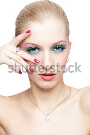 girl with creative hair-do Stock photo © zastavkin