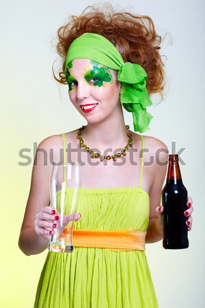 saint patrick's day girl Stock photo © zastavkin