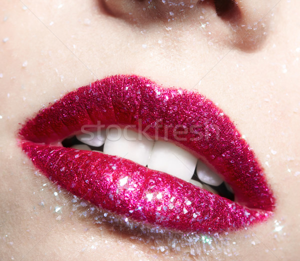 Vrouw lippen make jonge vrouw Stockfoto © zastavkin