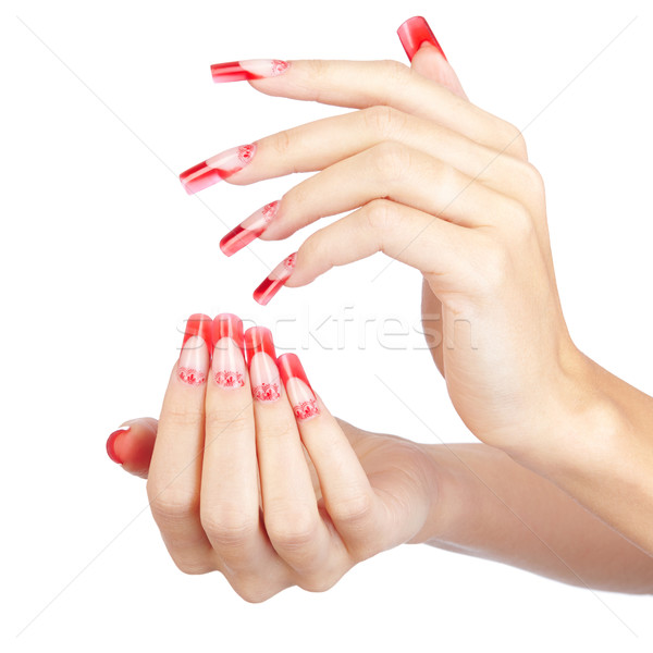 Acrylic nails manicure Stock photo © zastavkin