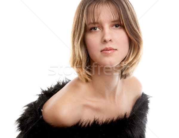 Pretty brunette woman Stock photo © zastavkin