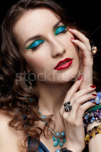 Stock photo: beautiful woman in jewelry